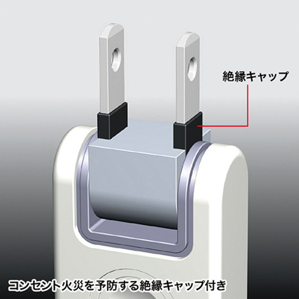 火災予防安全タップ(2P・3口・5m)【TAP-TSH35N】