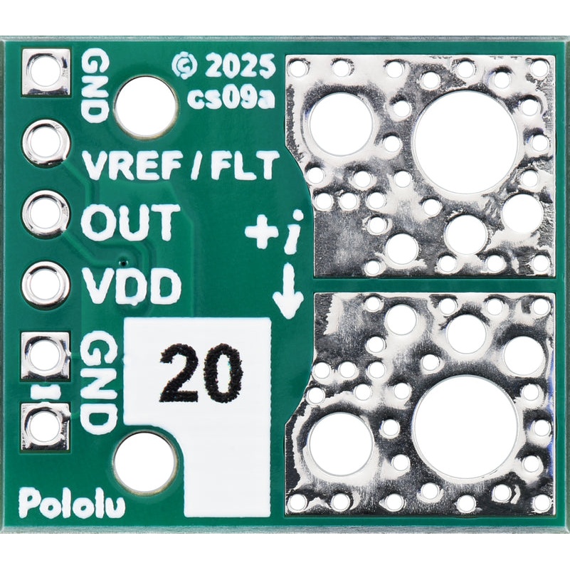 ACS37030 電流センサコンパクトモジュール(ー20～＋20A/3.3V)【POLOLU-5230】