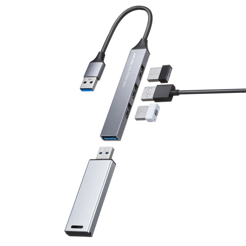 USB 5Gbps 4ポート コンボ超スリムハブ【USB-5H24GM】