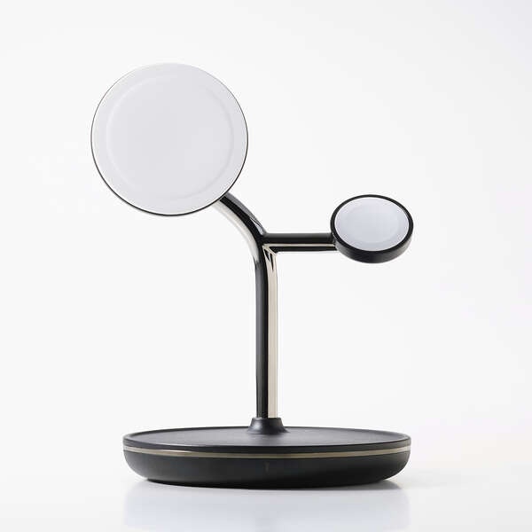 3in1ワイヤレス充電スタンドwith MagSafe(15W+5W＋AppleWatch)【W-MS07BK】