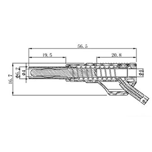 スタック可能保護カバー付き両端バナナプラグ(リード長25cm 2本ずつ)【S402A-0.25RK2】