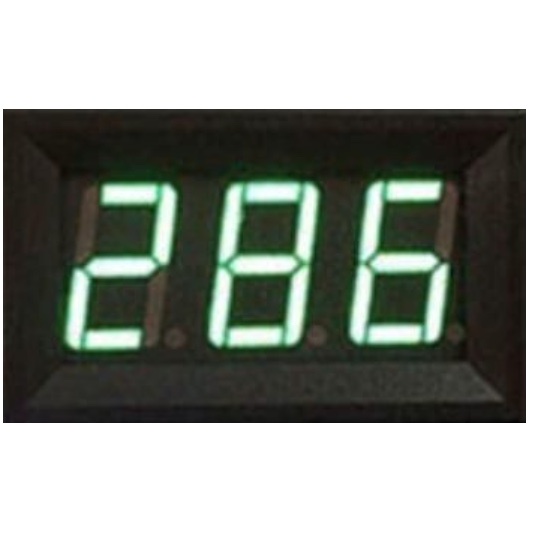 AC 70-500V LEDデジタル電圧計 グリーン【ACV-500green】