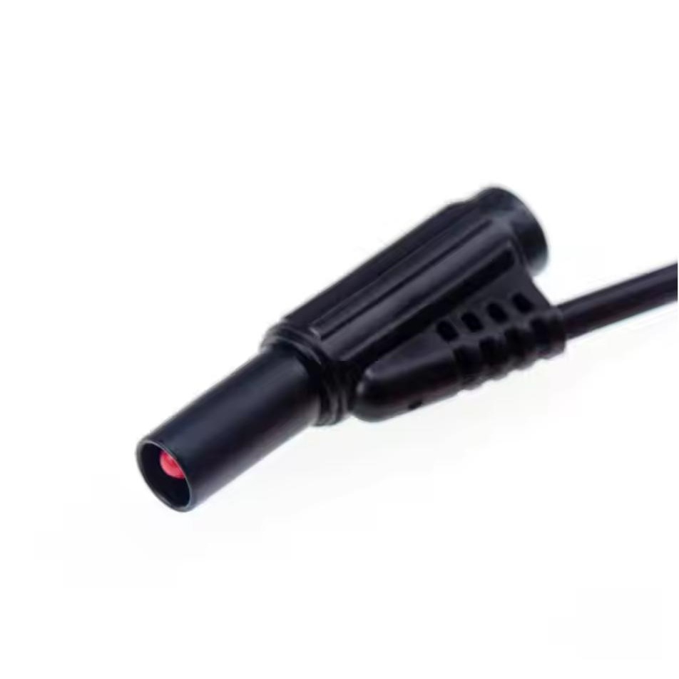 保護カバー付きバナナプラグ レッド(端子4mm 表面素材PVC)【S401R1】