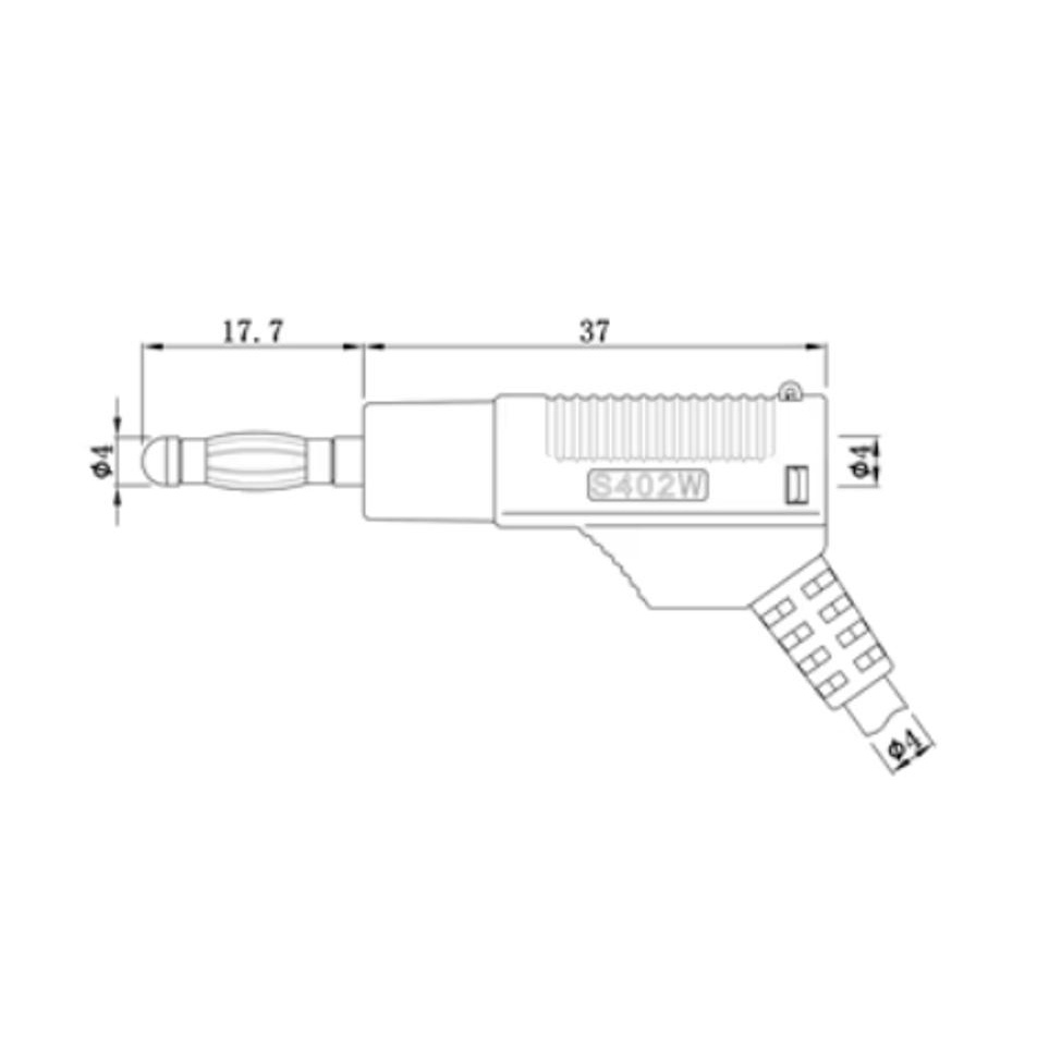 スタック可能バナナプラグ ブラック(端子4mm 表面素材ABS)【S402WK1】