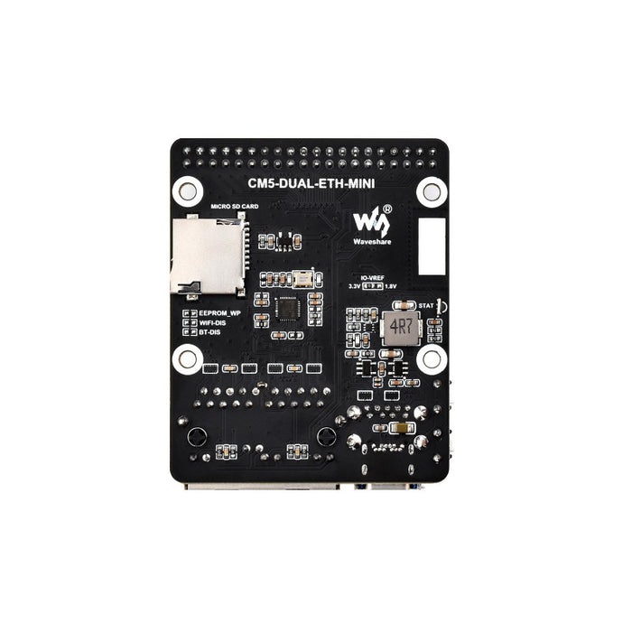 Waveshare CM5ミニデュアルギガビットイーサネットベースボード(CM5-DUAL-ETH-MINI)【WAVESHARE-30915】