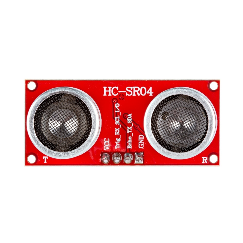 超音波距離センサー -3.3V (HC-SR04) / 180度 (赤)【SEN-28798】