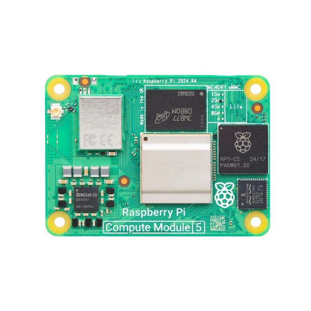 Raspberry Pi Compute Module 5 Wi-Fiなし / 16GB RAM / 64GB eMMC(CM5016064)【RPI-SC1578】