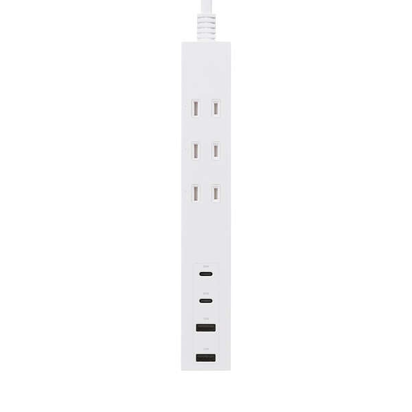 USBタップ/USB-C×2/USB-A×2/AC×3/27W/1.5m/ホワイト【T-U08-3A2C215WH】