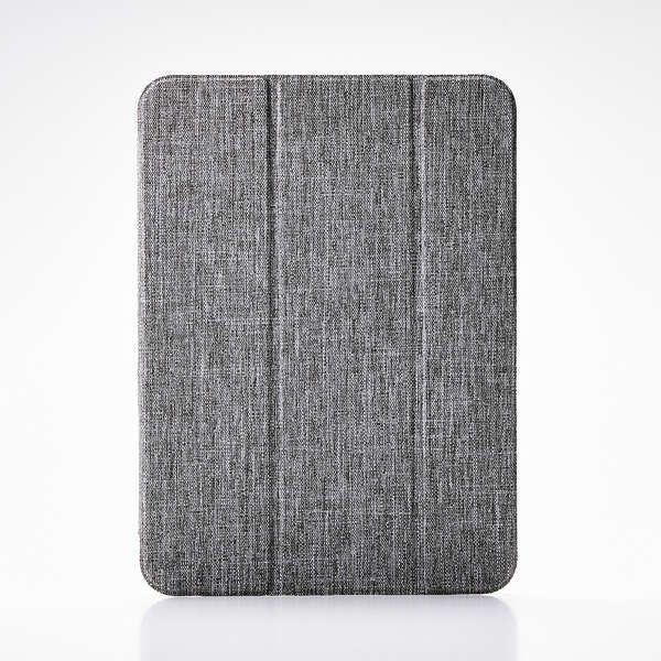 iPad(A16) フラップケース 薄型軽量 ファブリック 背面クリア【TB-A25RWVCGY】