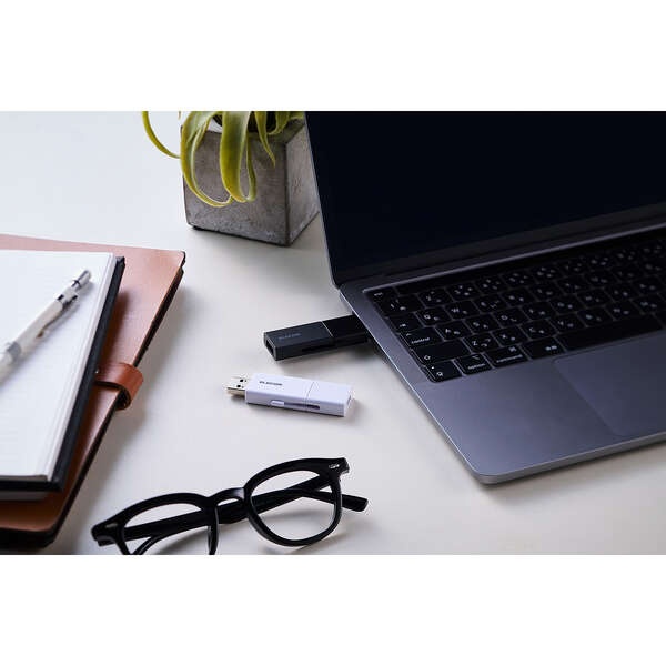 スライド式 USB 5Gbps Type-C(TM)/USB-A メモリ【MF-WSAU3256GBK】