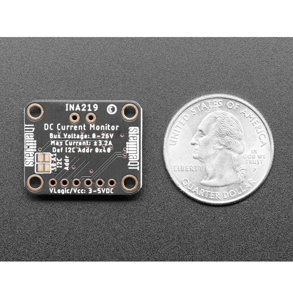 INA219搭載 STEMMA QT互換 ハイサイドDCセンサ ブレイクアウトボード(最大26 V ±3.2A)【ADA-904】