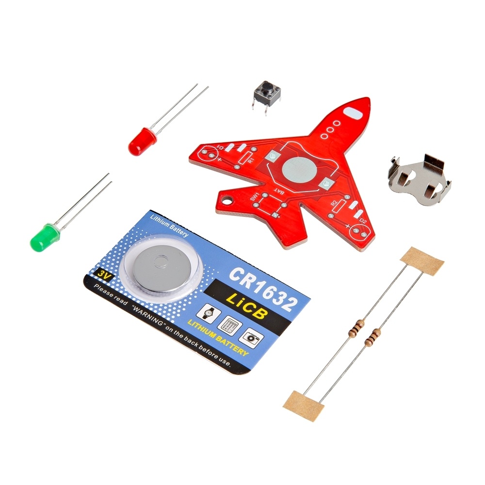 ミニ飛行機はんだ付けキット - 赤【KIT-29525】