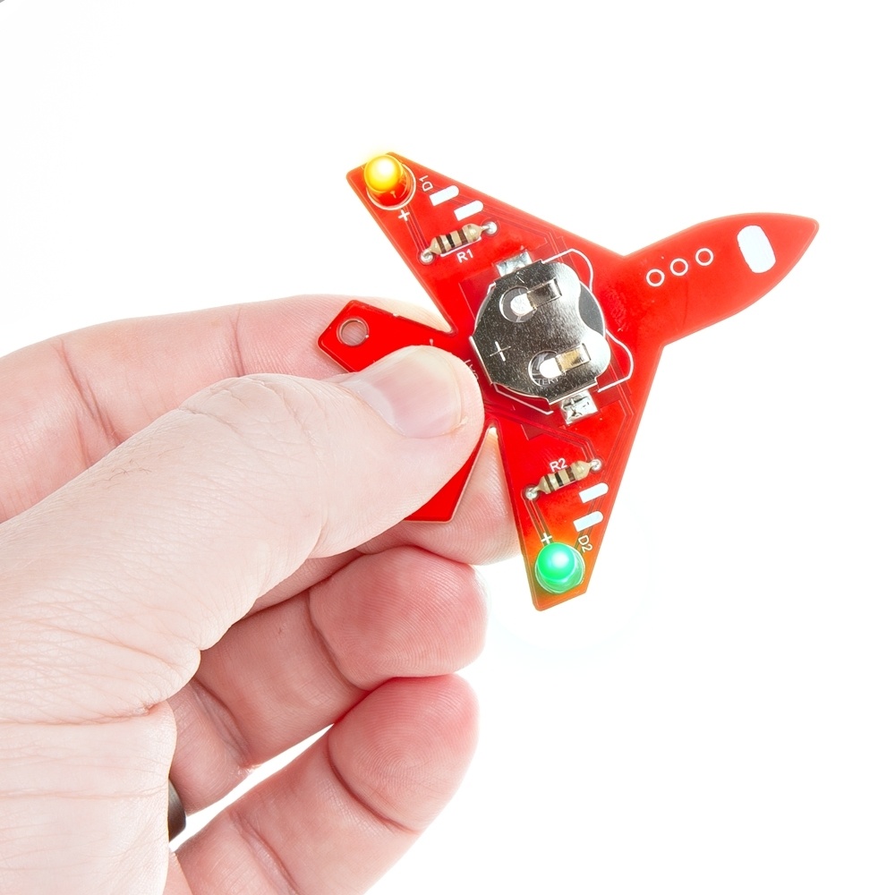 ミニ飛行機はんだ付けキット - 赤【KIT-29525】