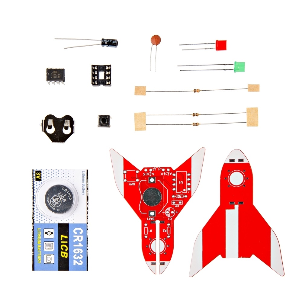 ミニロケットはんだ付けキット - 赤【KIT-29589】