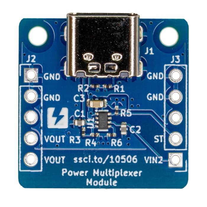 TPS2116搭載 パワーマルチプレクサーモジュール(USB Type-C/電池自動切替)【SSCI-105064】
