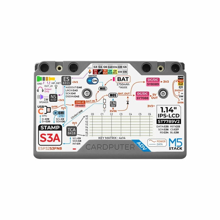 M5Stack Cardputer Adv(M5StampS3A付属)【M5STACK-K132-ADV】