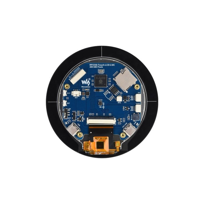 RP2350搭載 2.8インチ円形タッチスクリーンLCDボード【WAVESHARE-31792】