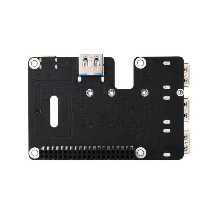 Waveshare Raspberry Pi 5用 PCIe - M.2 NVMe/4ch USB 3.2変換HAT+【WAVESHARE-31436】