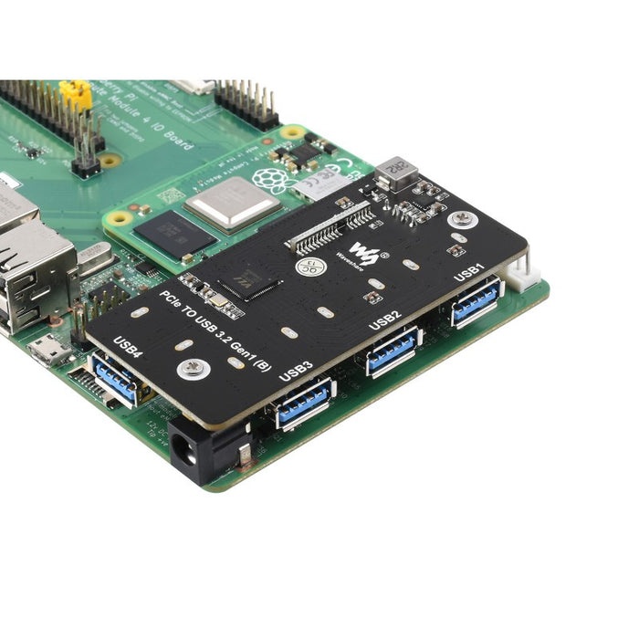 Raspberry Pi CM4用PCIe接続USB 3.2 Gen1変換基板【WAVESHARE-18899】