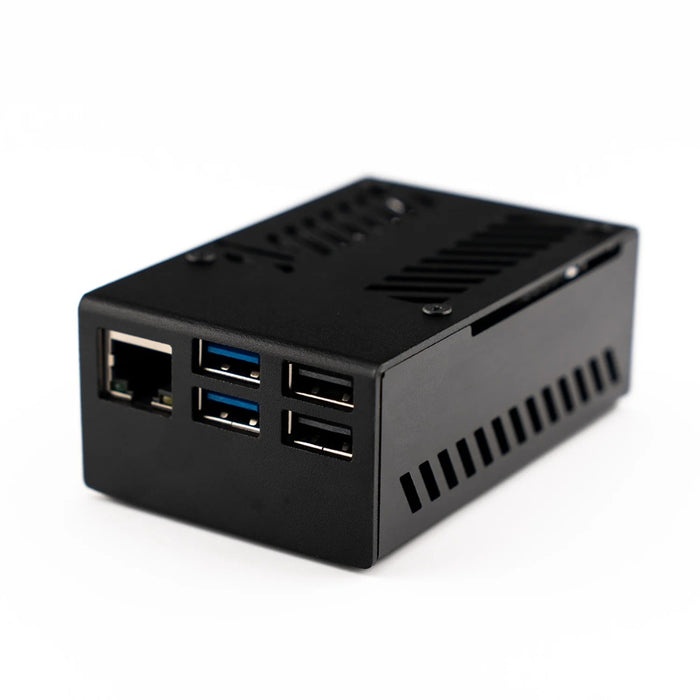 Raspberry Pi 5＋Pimoroni製NVMeボード用アルミケース(黒)【PIMORONI-PIM771】