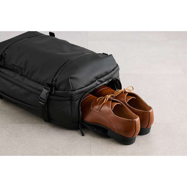 バッグパック/シューズ収納/180度 オープンメイン気室/15.6インチ/ブラック【BM-BPTR01BK】