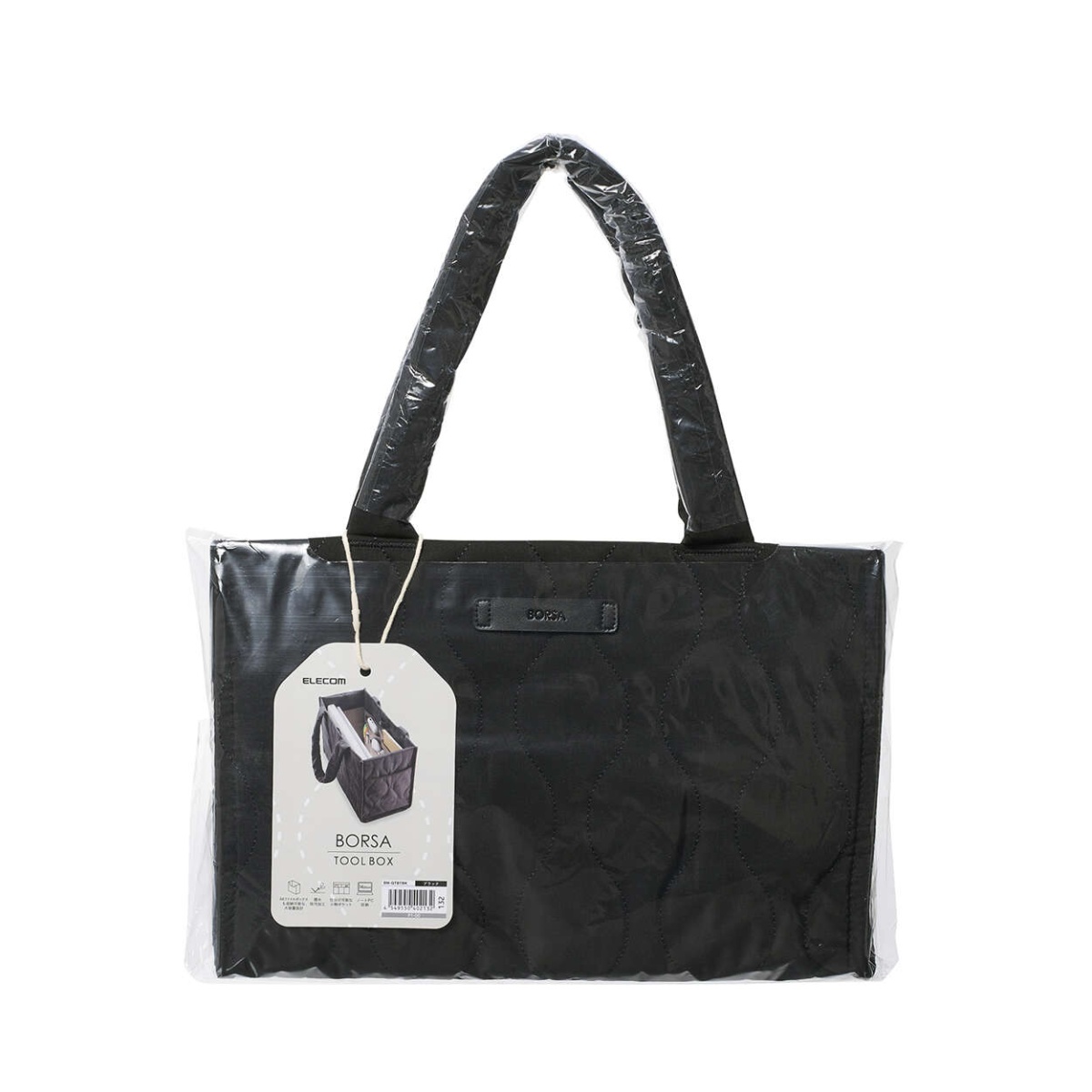 トートバッグ/キルティング/オニオンスティッチ/ブラック【BM-QTBTBK】