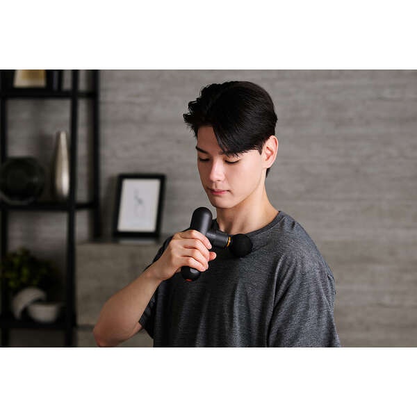 リフレッシュガン/ECLEAR/スマートスピードモード搭載/4段階強さ調整/アタッチメント4種付属/ブラック【HCR-GN03BK】