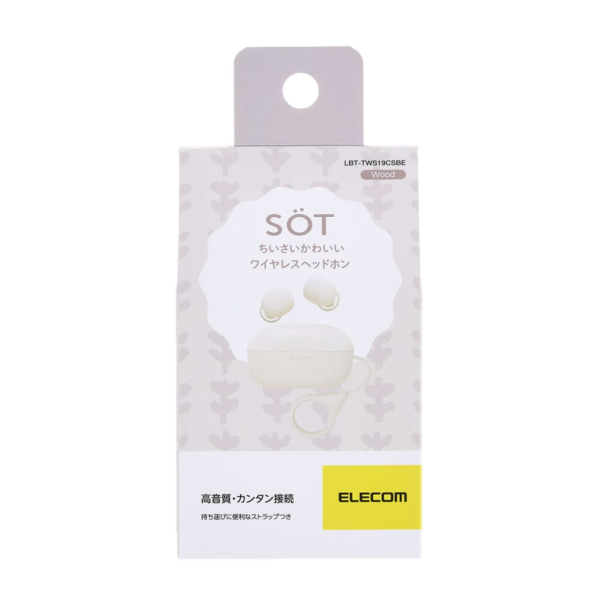 Bluetoothイヤホン/完全ワイヤレス/TWS19/ウッド【LBT-TWS19CSBE】