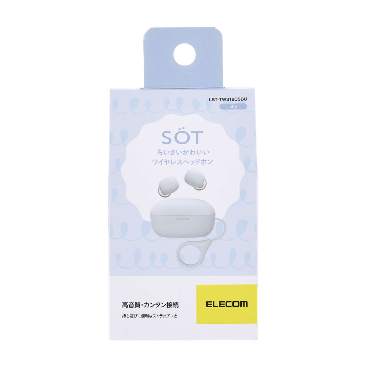 Bluetoothイヤホン/完全ワイヤレス/TWS19/スカイ【LBT-TWS19CSBU】
