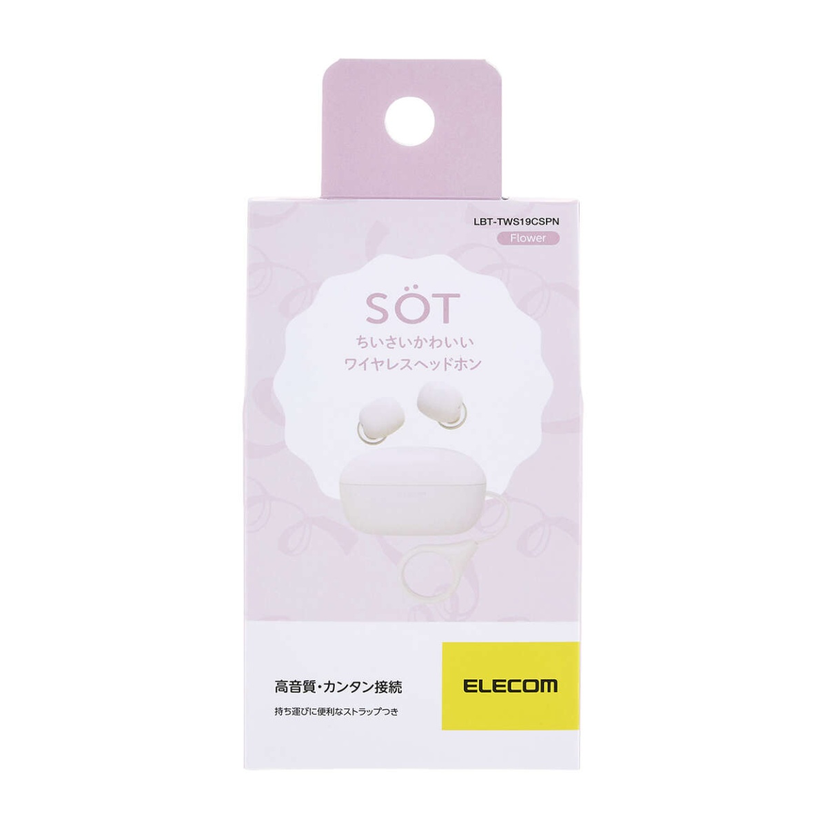 Bluetoothイヤホン/完全ワイヤレス/TWS19/フラワー【LBT-TWS19CSPN】