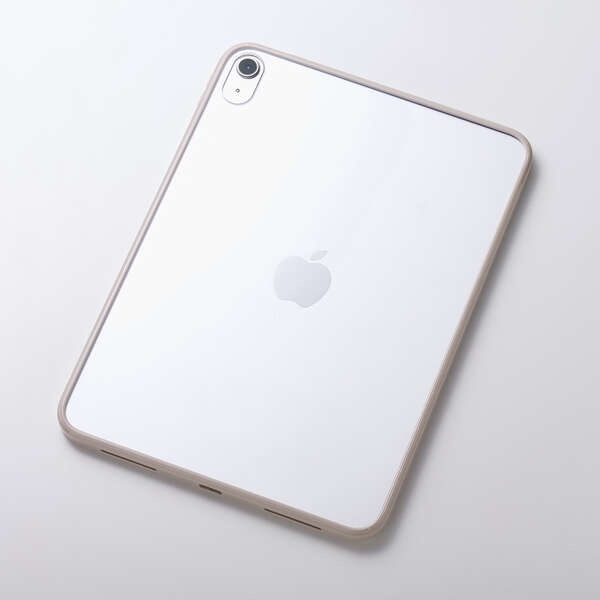 iPad11インチ(A16)/10.9インチ(第10世代)/クリアケース/背面クリア/軽量/カラーエッジ/グレージュ【TB-A25RTSLOGB】