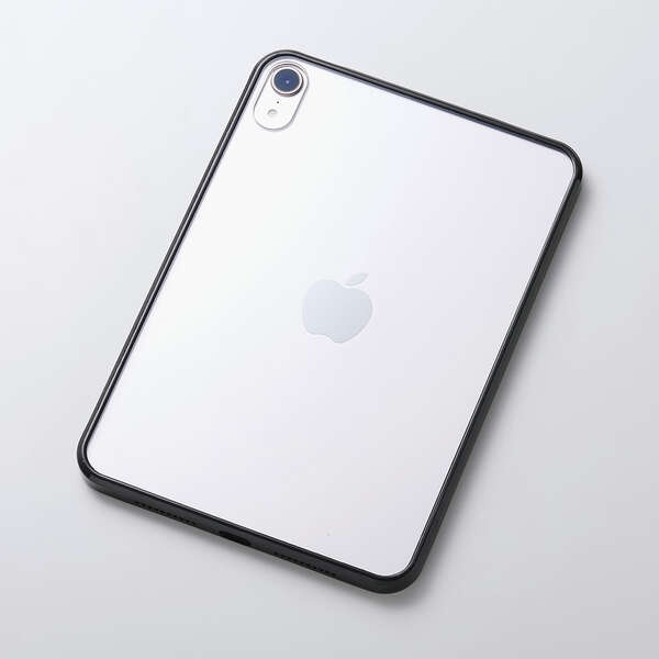 8.3インチiPad mini(A17 Pro)/クリアケース/背面クリア/軽量/カラーエッジ/ブラック【TB-A25STSLOBK】