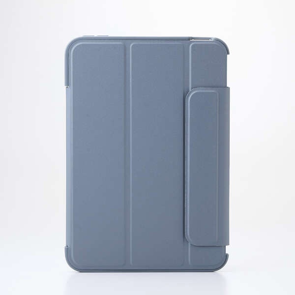 8.3インチiPad mini(A17 Pro)/フラップケース/薄型軽量/背面クリア/フレームカラー/ブルーグレー【TB-A25SWVFCBG】
