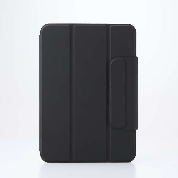 8.3インチiPad mini(A17 Pro)/フラップケース/超薄型/ソフトレザー/マグネット装着/スリープ対応/ブラック【TB-A25SWVPF2BK】
