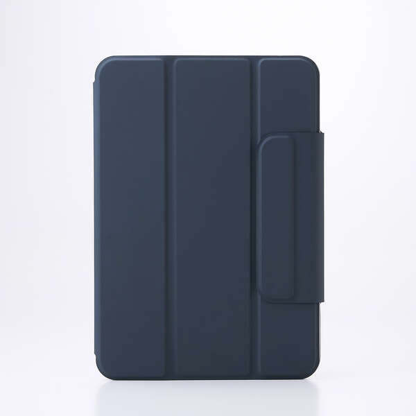 8.3インチiPad mini(A17 Pro)/フラップケース/超薄型/フトレザー/マグネット装着/スリープ対応/ネイビー【TB-A25SWVPF2NV】