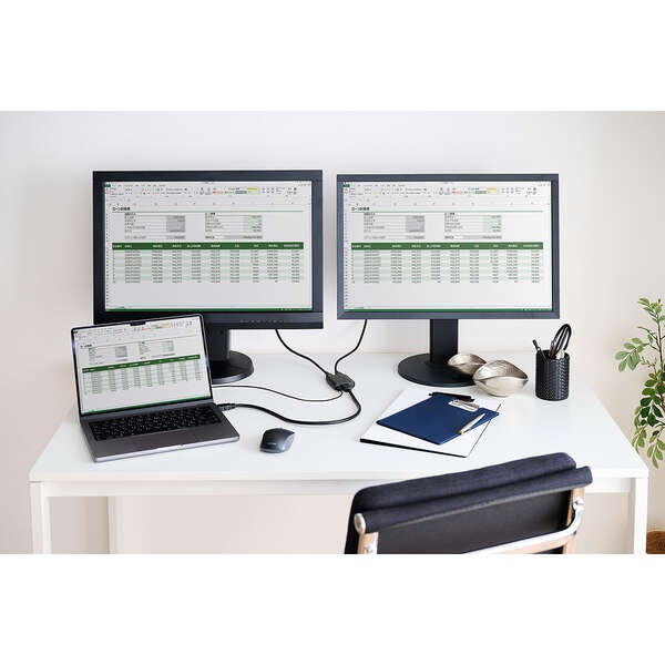 HDMI分配器/4K30Hz対応/1入力(HDMI)+2出力(HDMI)/ブラック【VSP-HD4K120BK】