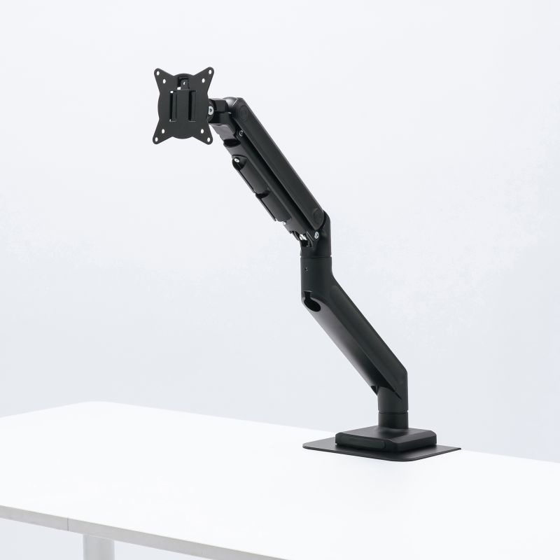 モニターアーム(ガススプリング式・耐荷重20kg・ブラック)【CR-LAC1406BK】