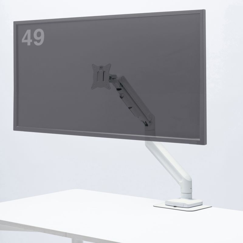 モニターアーム(ガススプリング式・耐荷重20kg・ホワイト)【CR-LAC1406W】