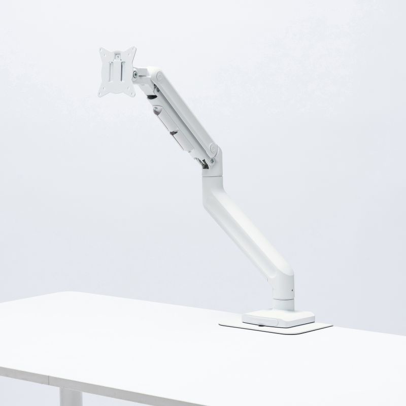 モニターアーム(ガススプリング式・耐荷重20kg・ホワイト)【CR-LAC1406W】