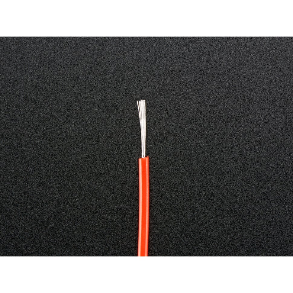 シリコンワイヤー(2m、AWG26、赤色)【1877】