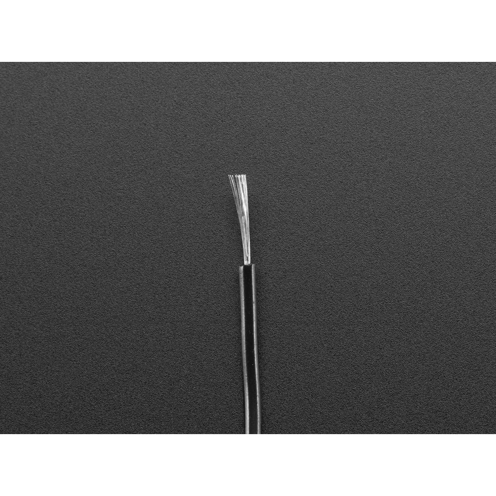 シリコンワイヤー(2m、AWG26、黒色)【1881】