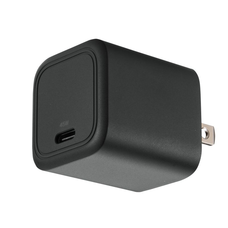 USB PD対応キューブ型AC充電器(PD45W・Type-Cケーブル付属)【ACA-PD109SETBK】