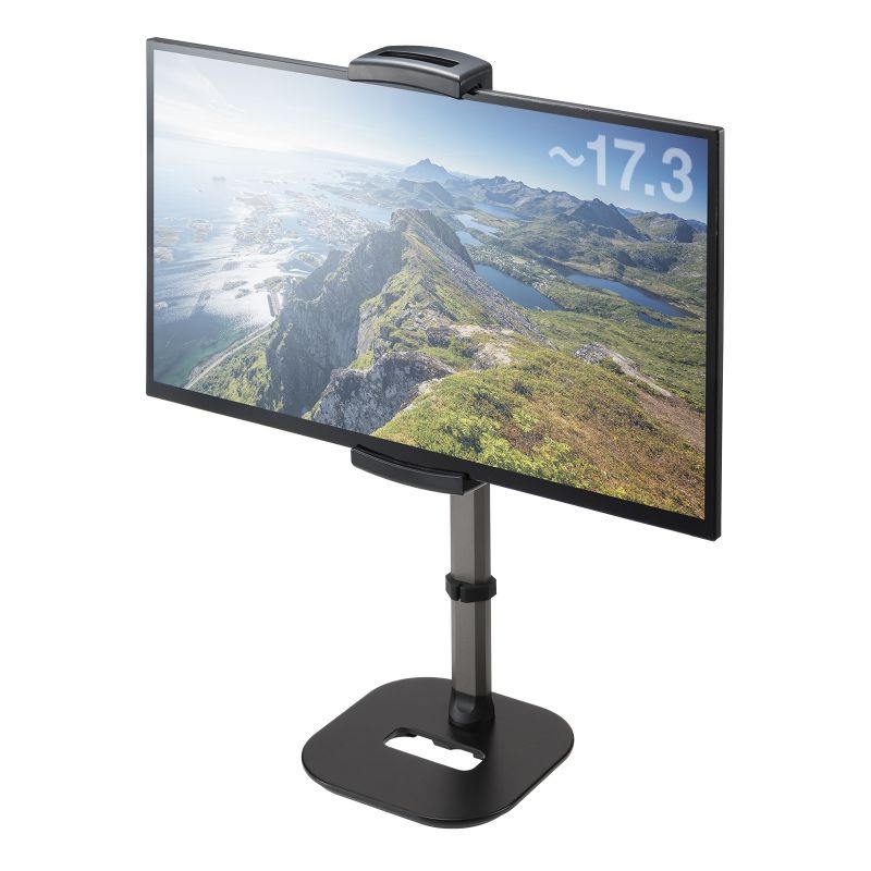 モバイルモニター・タブレット用伸縮アームスタンド(高さ調整タイプ)【PDA-STN83BK】