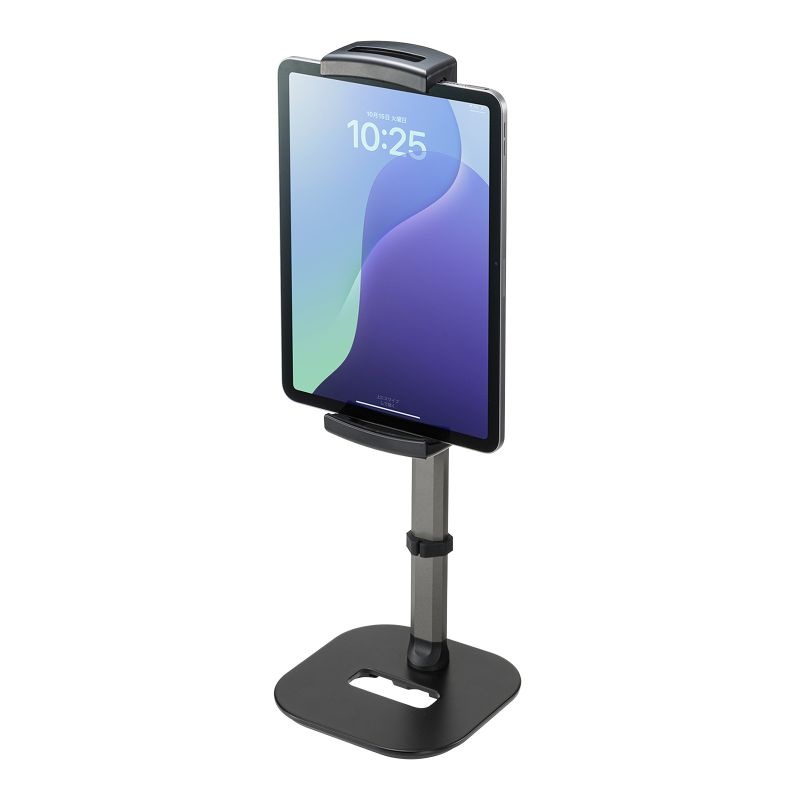 モバイルモニター・タブレット用伸縮アームスタンド(高さ調整タイプ)【PDA-STN83BK】