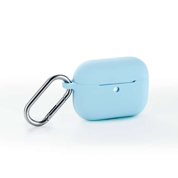 AirPods Pro 3対応/シリコンケース/カラビナ付/ブルー【AVA-AP07SCBU】