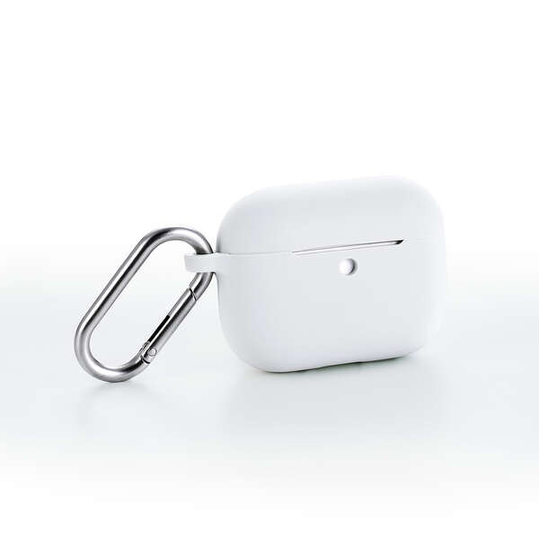 AirPods Pro 3対応/シリコンケース/カラビナ付/グレー【AVA-AP07SCGY】