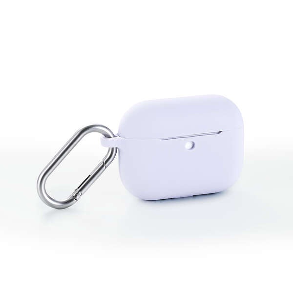 AirPods Pro 3対応/シリコンケース/カラビナ付/パープル【AVA-AP07SCPU】