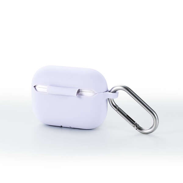 AirPods Pro 3対応/シリコンケース/カラビナ付/パープル【AVA-AP07SCPU】