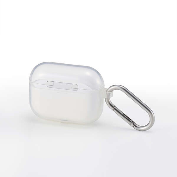 AirPods Pro 3対応/ソフトケース/カラビナ付/クリア【AVA-AP07UCCR】