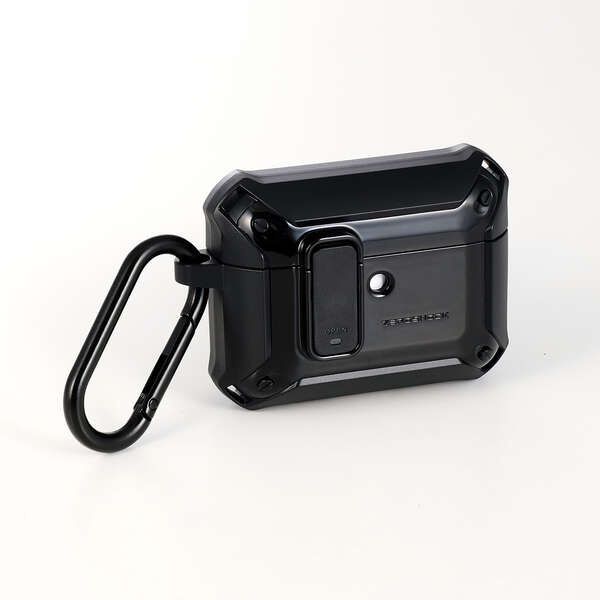 AirPods Pro 3対応/ZEROSHOCK Lockケース/カラビナ付/ブラック【AVA-AP07ZEROLBK】